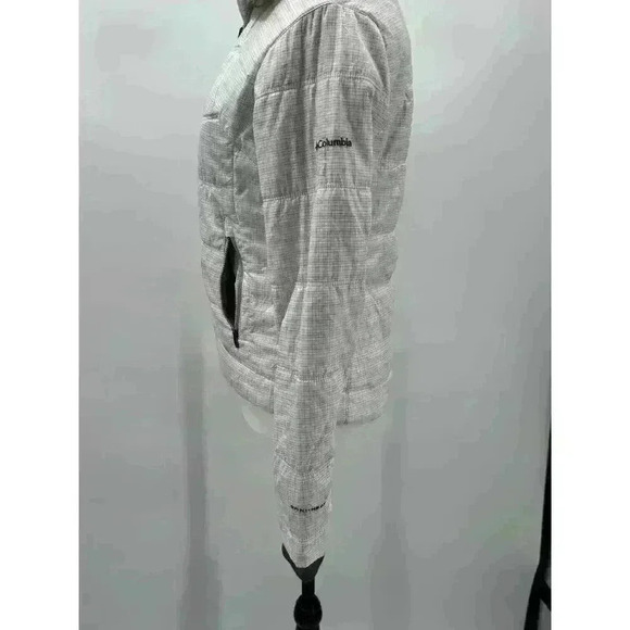 Columbia OmniHeat/OmniShield Interchange Winter Jacket White/Gray Stripes, Sz XS - Picture 5 of 14